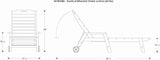 POLYWOOD Nautical White HDPE Chaise Lounge with Arms & Wheels, Stackable Wood Pool Lounge Chair for Outdoor Relaxation - Photo 3