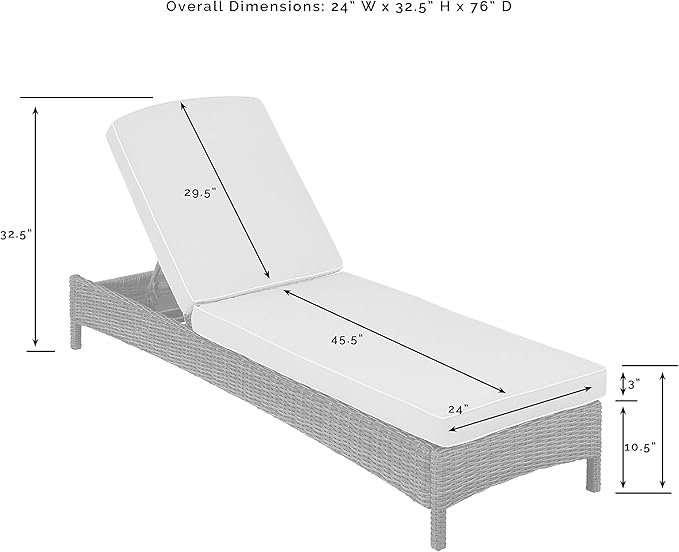 Crosley Furniture Bradenton Reclining Wicker Outdoor Chaise Lounge Chair for Patio, Deck, Backyard, Poolside, Brown with Sangria Cushions