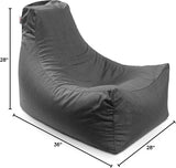 Jaxx Juniper Outdoor Bean Bag Patio Chair & Poolside Lounge, Slate - Photo 2