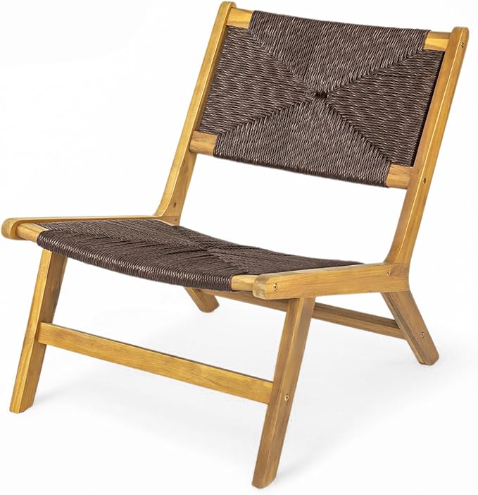 Christopher Knight Home Oner Lounge Chair Outdoor Set of 2, Sturdy Acacia Wood Armless Chair - Photo 7