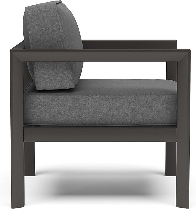 Homestyles Grayton Outdoor Aluminum Lounge Chair, Gray