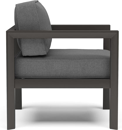 Homestyles Grayton Outdoor Aluminum Lounge Chair, Gray
