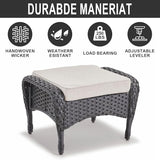 Belord Patio Furniture Set with Fire Pit Table - 8 Piece Outdoor Wicker Furniture Set with 43" 50000 BTU Propane Fire - Photo 8