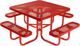COATEDOUTDOORFURNITURE Heavy-Duty Portable Outdoor Picnic Table with Umbrella Hole - Photo 1