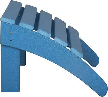 WestinTrends Outdoor Patio Adirondack Ottoman Foot Rest, All Weather Poly Lumber Foot Stool for Adirondack Chair, Widely Used for Outside Porch Pool Lawn Backyard, Pacific Blue