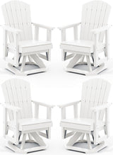 SERWALL Adirondack Swivel Glider Chair, HDPE Glider Set of 4 for Outdoor, All-Weather Glider Chair for Porch, Balcony - Photo 1