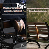 Outdoor garden benches Metal garden bench 2-3 Person Seat Loveseat Chairs Patio Bench Chair with Backrest 120/150/180cm - Photo 5