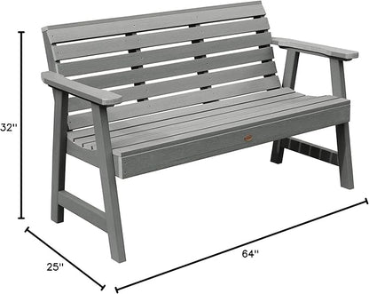 highwood AD-BENW3-CGE Weatherly Garden Bench, 5 Feet, Coastal Teak