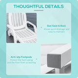 Outsunny Outdoor Chaise Lounge Chair on Wheels with Storage Box, Waterproof Lounger with Quick Assembly, Folding Design - Photo 7