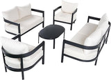 Merax 5 Piece Outdoor Curved Aluminum Patio Furniture Set - Photo 2
