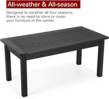 Stoog Outdoor Coffee Table, All-Weather Poly Lumber Patio Side Table, Rectangle End Table for Backyard, Porch, Garden - Photo 4