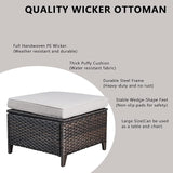 Rilyson Wicker Patio Furniture Set - 7 Piece Rattan Outdoor Sectional Conversation Sets with 1 Sofa - Photo 6