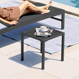 Crestlive Products Aluminum Outdoor Side Table Set of 2, Pool Lounge Chair Side Table - Photo 1