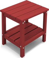 KINGYES Double Side Table, Adirondack End Table- Red - Photo 1