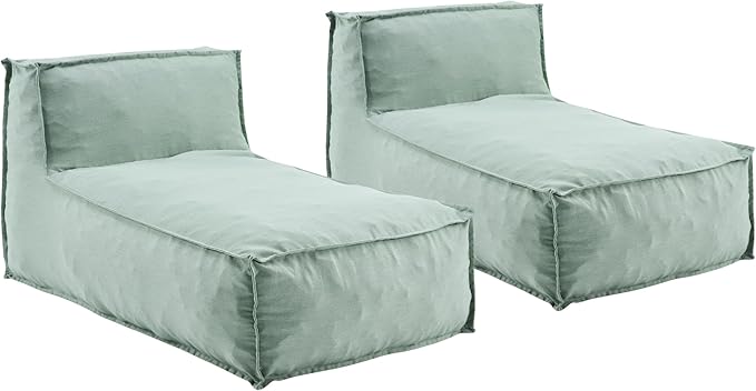Christopher Knight Home Natty Outdoor Bean Bag Chair Set of 2, Fabric Bean Bag Chair for Adults and Kids - Photo 6