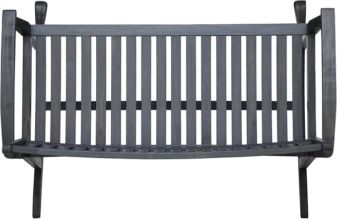Patio Rocking Loveseat, 2 Person Outdoor Rocker Bench, Acacia Wood Patio Rocking Loveseat with Armrests - Photo 9