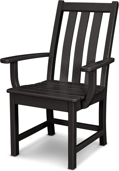 POLYWOOD Vineyard Dining Arm Chair (Black)
