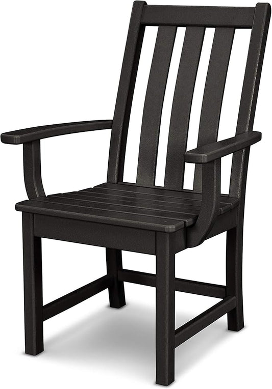 POLYWOOD Vineyard Dining Arm Chair (Black)