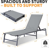 Lounge Chair Outdoor, Pool Lounge Chairs Foldable, Patio Lounge Chairs for Outside - Photo 3