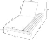 Merax Chaise Lounge Chair Set with Adjustable Backrest & Flat Storage Surface - Photo 2