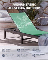 Aluminum Lounge Chairs Outdoor Chaise Furniture - Photo 4