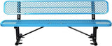 Heavy Duty Metal Park Bench for Outside, Outdoor Garden Benches with Backrest & Portable Frame - Photo 1