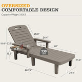 UDPATIO Outdoor Lounge Chair Set of 2 with Arms - Photo 3