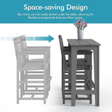 Ciokea Outdoor Bar Height Table Set of 5, 60" Extra Long Rectangle High Top Table and 4 Oversized Adirondack Chairs Set - Photo 8