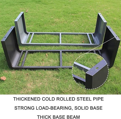 Durable Outdoor Garden Benches for Relaxing Moments - Two-Person Seat Backless Bench for Beach, Patio, Pool, or Lawn - Perfect Outdoor Furniture