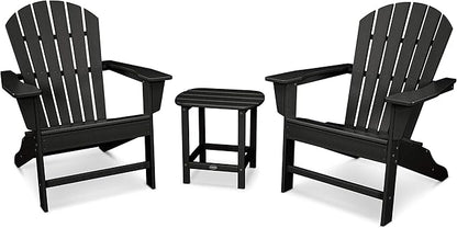 POLYWOOD South Beach 3-Piece Adirondack Chair Set with Side Table