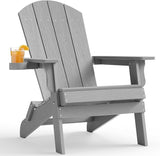 YEFU Adirondack Chair, Oversized Plastic Adirondack Chair Folding Outdoor Chairs with Cup Holder - Photo 1