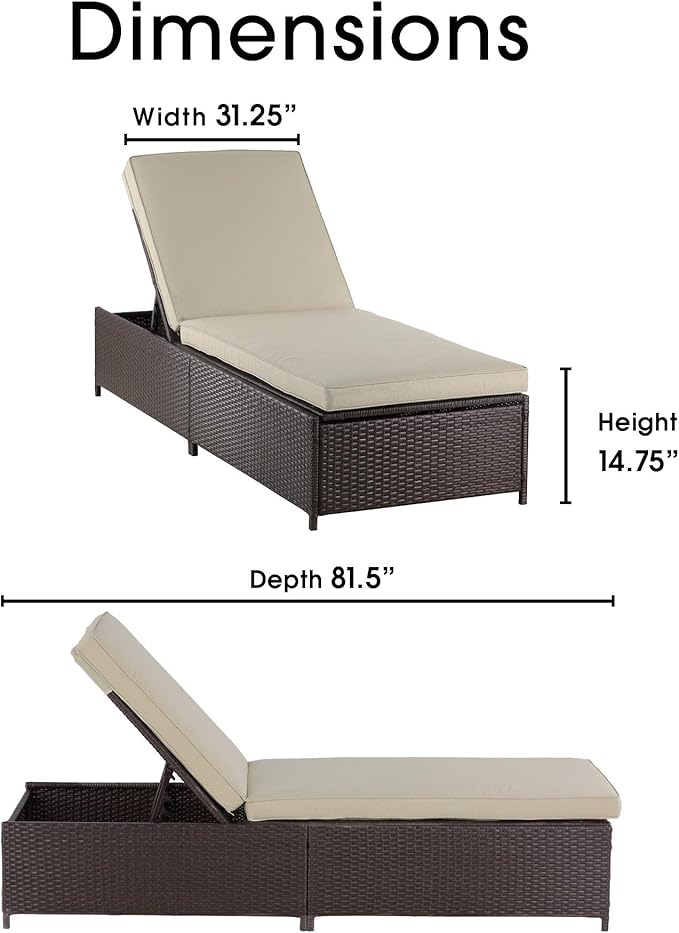 Serta Laguna Brown Resin Wicker Outdoor Patio Furniture Collection, Easy Assembly, Porch or Pool - Photo 5