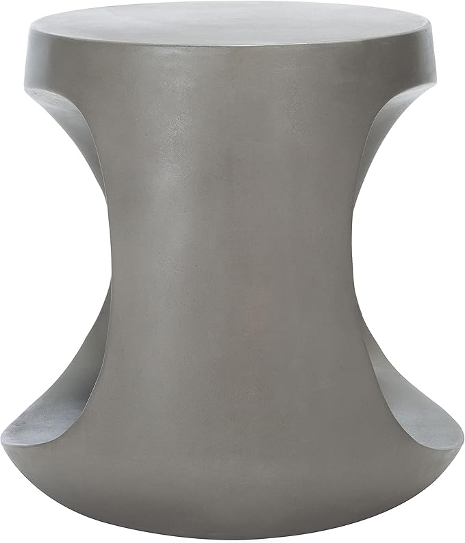 SAFAVIEH Outdoor Collection Vikki Modern Dark Grey Concrete Accent Table (Fully Assembled) VNN1040A