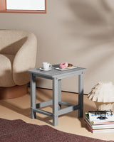 YEFU Outdoor Side Table for Patio: 16" HIPS Weather - Resistant Adirondack Tables Set of 2 - Small Square End Tables - Photo 2
