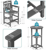 Ciokea 3-Pcs Bistro Table and Chairs - Photo 2