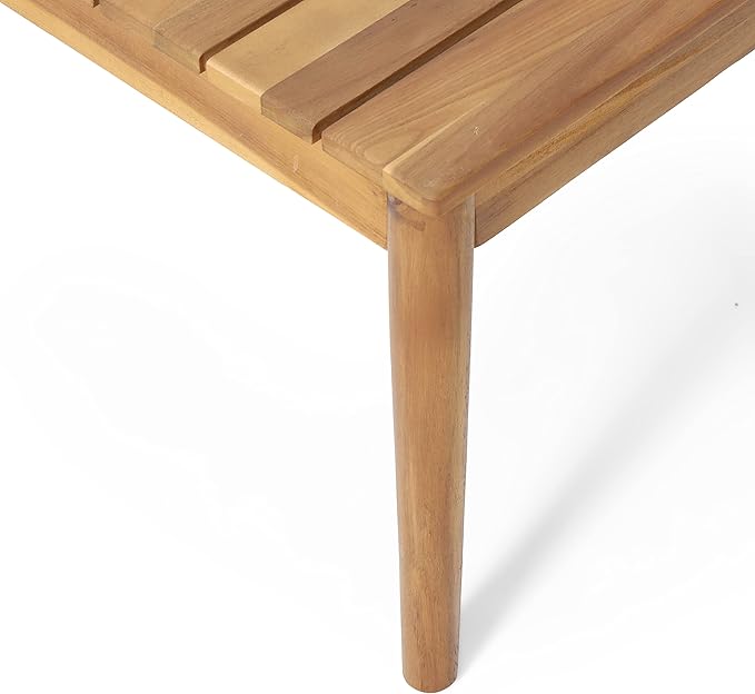 Bryan Outdoor Coffee Table - Acacia Wood - Teak - Photo 4