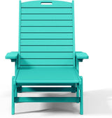WestinTrends Malibu Poly Reclining Chaise Lounge Turquoise - Photo 9