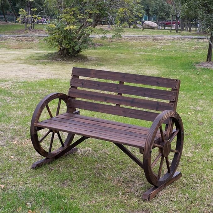 Yard Benches, Outdoor Garden Bench,Fir Wood Patio Park Bench, Patio Loveseat for Porch Garden Lawn Patio Seating Benches 41.5" L x 23.25" W x 29.5" H
