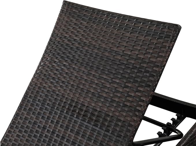 79'' Long Reclining 4 Chairs+ 2 Tables, Chaise Lounge Wicker Reclining Lounge Chair - Photo 7