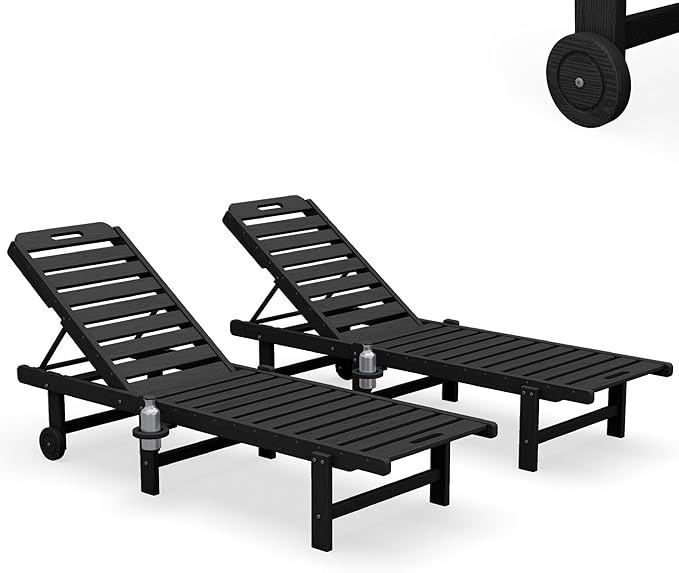 SERWALL Outdoor Chaise Lounge Set of 2 - Photo 1