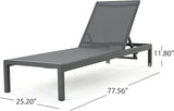 Christopher Knight Home Vicky Coral Outdoor Chaise Lounges (Set of 2), Blue and White - Photo 3