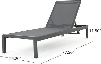 Christopher Knight Home Vicky Coral Outdoor Chaise Lounges (Set of 2), Blue and White