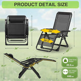 Suteck Zero Gravity Chair, Reclining Camping Lounge Chair w/Removable Cushion, Upgraded Lock and Cup Holder - Photo 2