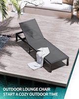 Aluminum Lounge Chairs Outdoor Chaise Furniture - Photo 3