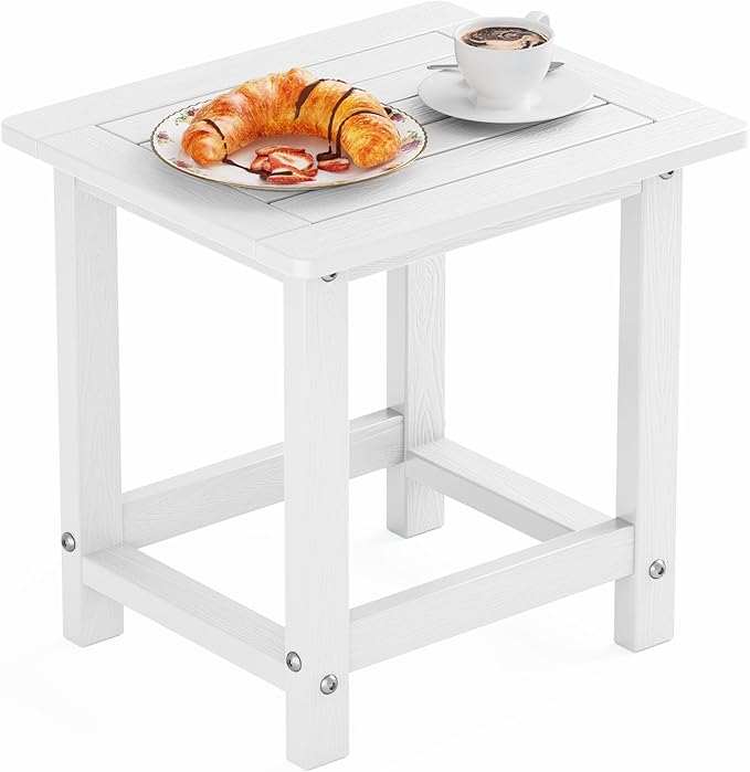 YEFU Outdoor Side Table for Patio: 16" HIPS Weather - Resistant Adirondack Tables - Waterproof Small Square End Tables - Photo 1