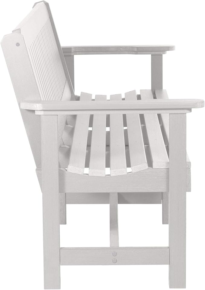 Sequoia Professional CM-BENSQ62-WHE Commercial Grade Exeter 6 Foot Garden Bench, White - Photo 6
