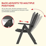 Costaelm Outdoor Adjustable Highback Folding Patio Dining Chair - Photo 6