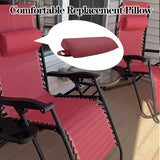 Zero Gravity Chair Set of 2 Replacement Pillow Headrest with Elastic Band - Photo 4