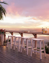 Weatherproof Bar Stools Set of 2, 28" Height Outdoor Bar Stools Holds up to 400 lbs, Saddle Seat - Photo 2