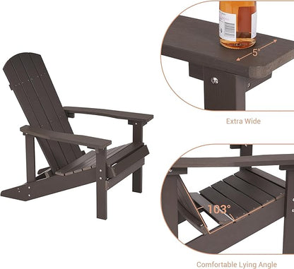 Adirondack Chairs, Plastic Adirondack Chairs Set of 2, All-Weather Resistant, Widely Used in Outdoor, Fire Pit, Deck, Outside, Garden